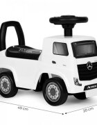 Ecotoys Masinuta pentru copii fara pedale Mercedes Camion alb de la 2 ani pana la greutatea maxim admisa de 23 kg protectie anti-rasturnare spatiu de depozitare sub scaun spatar cu posibilitatea de impingere
