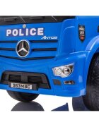Ecotoys Masinuta pentru copii fara pedale Mercedes Politie Albastru cu led protectie anti-rasturnare compartiment de depozitare greutate maxim admisa 25 kg recomandata copiilor de la 1 an