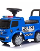 Ecotoys Masinuta pentru copii fara pedale Mercedes Politie Albastru cu led protectie anti-rasturnare compartiment de depozitare greutate maxim admisa 25 kg recomandata copiilor de la 1 an