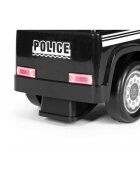 Ecotoys Masinuta pentru copii fara pedale Mercedes Politie negru de la 2 ani pana la greutatea maxim admisa de 23 kg protectie anti-rasturnare spatiu de depozitare sub scaun
