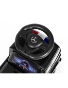 Ecotoys Masinuta pentru copii fara pedale Mercedes Politie negru de la 2 ani pana la greutatea maxim admisa de 23 kg protectie anti-rasturnare spatiu de depozitare sub scaun