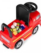 Ecotoys Masinuta pentru copii fara pedale Mercedes Pompieri rosu de la 2 ani spatar cu posibilitatea de impingere compartiment de depozitare sub scaun greutate maxima admisa 23 kg