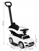 Ecotoys Masinuta pentru copii Mercedes C Class Alb cu maner de impins volan interactiv cu sunete varsta 1-3 ani