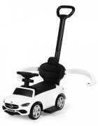 Ecotoys Masinuta pentru copii Mercedes C Class Alb cu maner de impins volan interactiv cu sunete varsta 1-3 ani