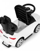Ecotoys Masinuta pentru copii Mercedes C Class Alb cu maner de impins volan interactiv cu sunete varsta 1-3 ani