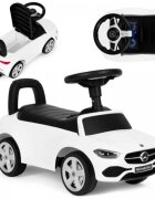 Ecotoys Masinuta pentru copii Mercedes C Class Alb fara pedale volan interactiv cu sunete varsta 1-3 ani