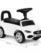 Ecotoys Masinuta pentru copii Mercedes C Class Alb fara pedale volan interactiv cu sunete varsta 1-3 ani