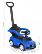 Ecotoys Masinuta pentru copii Mercedes C Class Albastru cu maner de impins volan interactiv cu sunete varsta 1-3 ani