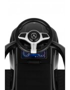 Ecotoys Masinuta pentru copii Mercedes C Class Negru cu maner de impins volan interactiv cu sunete varsta 1-3 ani