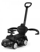 Ecotoys Masinuta pentru copii Mercedes C Class Negru cu maner de impins volan interactiv cu sunete varsta 1-3 ani