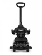 Ecotoys Masinuta pentru copii Mercedes C Class Negru cu maner de impins volan interactiv cu sunete varsta 1-3 ani