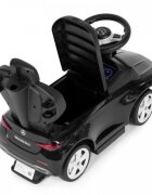 Ecotoys Masinuta pentru copii Mercedes C Class Negru cu maner de impins volan interactiv cu sunete varsta 1-3 ani