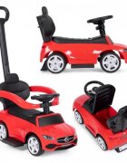 Ecotoys Masinuta pentru copii Mercedes C Class Rosu cu maner de impins volan interactiv cu sunete varsta 1-3 ani