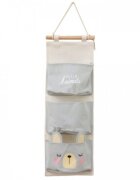 Ecotoys Organizator textil de perete cu 3 compartimente OR90WZ1 Gri
