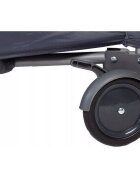 Ecotoys Patut pliabil bleumarin cu 2 nivele usita de acces cu fermoar plasa de tantari si geanta de transport incluse