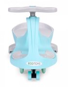 Ecotoys PlasmaCar gravitationala YM-SW-1 albastru tip barca cu roti led din cauciuc moale suporturi antiderapante pentru picioare sarcina maxima 120 kg