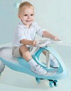 Ecotoys PlasmaCar gravitationala YM-SW-1 albastru tip barca cu roti led din cauciuc moale suporturi antiderapante pentru picioare sarcina maxima 120 kg
