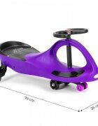 Ecotoys PlasmaCar gravitationala YM-SW-1 Mov tip barca cu roti led din cauciuc moale suporturi antiderapante pentru picioare sarcina maxima 120 kg