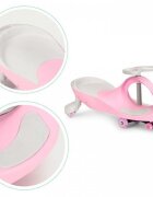 Ecotoys PlasmaCar gravitationala YM-SW-1 Pink tip barca cu roti led din cauciuc moale suporturi antiderapante pentru picioare sarcina maxima 120 kg