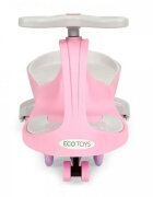 Ecotoys PlasmaCar gravitationala YM-SW-1 Pink tip barca cu roti led din cauciuc moale suporturi antiderapante pentru picioare sarcina maxima 120 kg