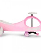 Ecotoys PlasmaCar gravitationala YM-SW-1 Pink tip barca cu roti led din cauciuc moale suporturi antiderapante pentru picioare sarcina maxima 120 kg
