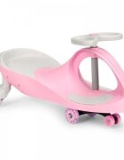 Ecotoys PlasmaCar gravitationala YM-SW-1 Pink tip barca cu roti led din cauciuc moale suporturi antiderapante pentru picioare sarcina maxima 120 kg