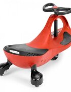 Ecotoys PlasmaCar gravitationala YM-SW-1 Rosu tip barca cu roti led din cauciuc moale suporturi antiderapante pentru picioare sarcina maxima 120 kg