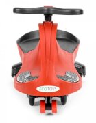 Ecotoys PlasmaCar gravitationala YM-SW-1 Rosu tip barca cu roti led din cauciuc moale suporturi antiderapante pentru picioare sarcina maxima 120 kg
