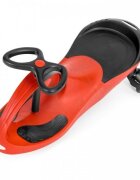 Ecotoys PlasmaCar gravitationala YM-SW-1 Rosu tip barca cu roti led din cauciuc moale suporturi antiderapante pentru picioare sarcina maxima 120 kg