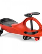 Ecotoys PlasmaCar gravitationala YM-SW-1 Rosu tip barca cu roti led din cauciuc moale suporturi antiderapante pentru picioare sarcina maxima 120 kg
