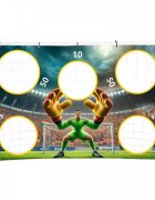 Ecotoys Poarta de fotbal 180 x 122 cm cu covoras de antrenament