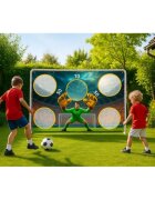 Ecotoys Poarta de fotbal 180 x 122 cm cu covoras de antrenament