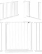 Ecotoys Poarta de siguranta 74-105 cm Alb