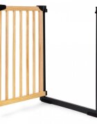 Ecotoys Poarta de siguranta 74-80 cm din lemn cu rama metalica