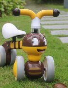 Ecotoys Ride-On copii fara pedale Albinuta LC-V1308 galben varsta 10-36 luni greutate maxima admisa 20 kg sezut moale din spuma