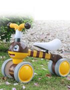 Ecotoys Ride-On copii fara pedale Albinuta LC-V1308 galben varsta 10-36 luni greutate maxima admisa 20 kg sezut moale din spuma