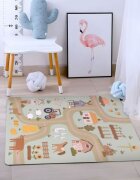 Ecotoys Salteluta de joaca pentru copii 90.5 x 90.5 x 1 cm Ferma