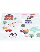 Ecotoys Salteluta de joaca pentru copii 90.5 x 90.5 x 1 cm Ferma