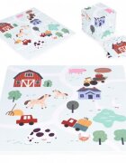 Ecotoys Salteluta de joaca pentru copii 90.5 x 90.5 x 1 cm Ferma