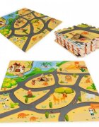 Ecotoys Salteluta educationala pentru joaca 9 elemente Safari ECOEVA009