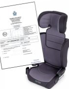 Ecotoys Scaun auto cu Isofix Gri grupa 100-150 cm i-Size omologare R12903