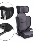 Ecotoys Scaun auto cu Isofix Gri grupa 100-150 cm i-Size omologare R12903