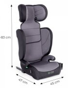 Ecotoys Scaun auto cu Isofix Gri grupa 100-150 cm i-Size omologare R12903