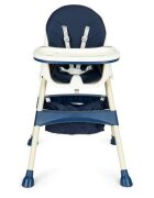 Ecotoys Scaun de masa 2 in 1 Bleumarin