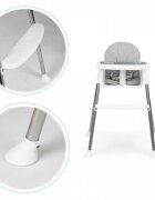 Ecotoys Scaun de masa 2 in 1 cu tapiterie Alb