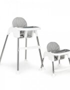 Ecotoys Scaun de masa 2 in 1 cu tapiterie Alb