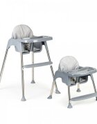 Ecotoys Scaun de masa 2 in 1 cu tapiterie Gri