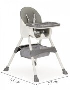 Ecotoys Scaun de masa 2 in 1 HC-823 gri