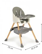 Ecotoys Scaun de masa 2 in 1 HC-823S Gri