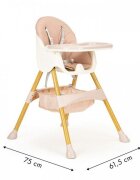 Ecotoys Scaun de masa 2 in 1 HC-823S Roz